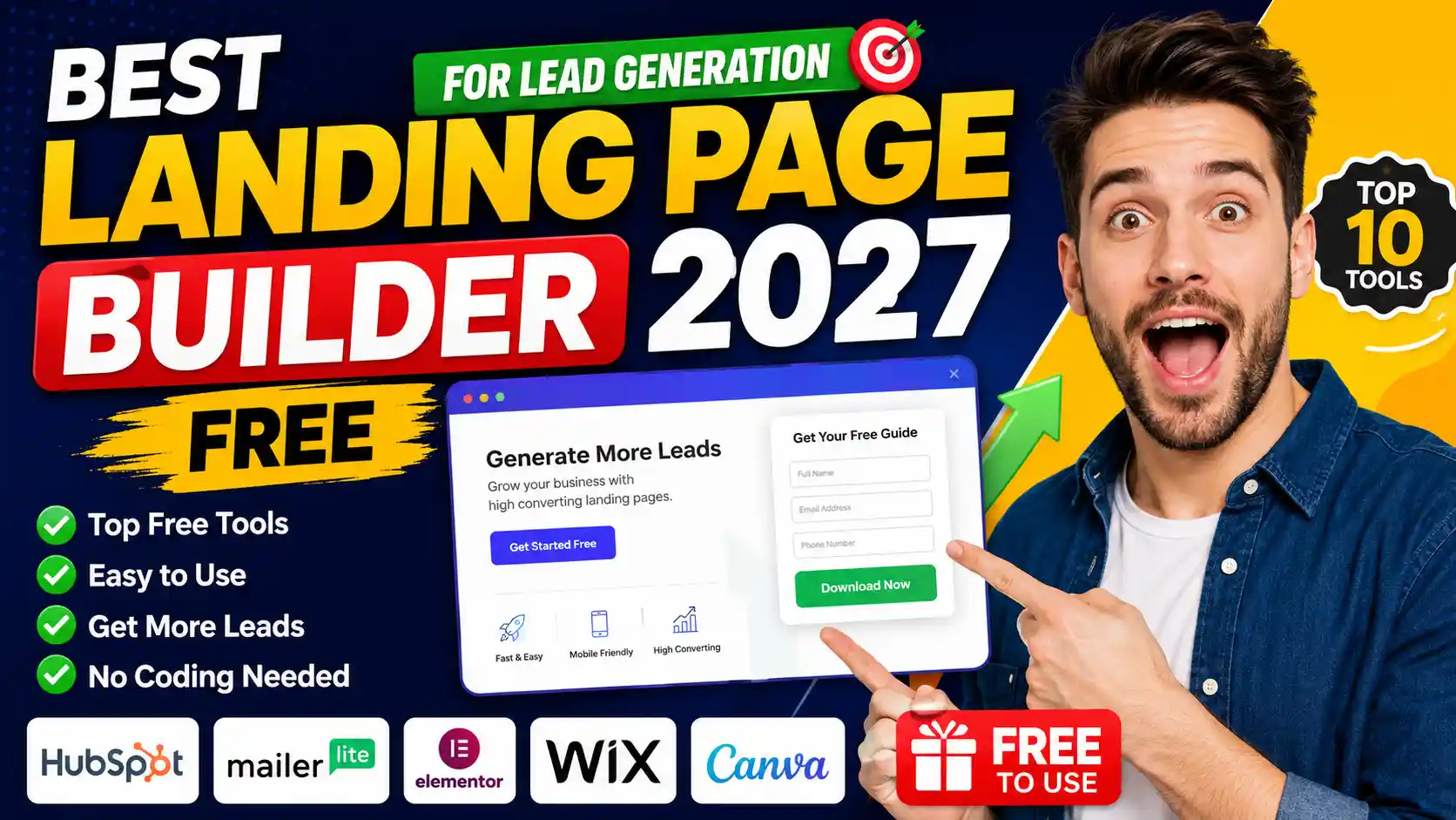 Best Landing Page Builder for Lead Generation 2027 Free | Top 10 Free Landing Page Tools