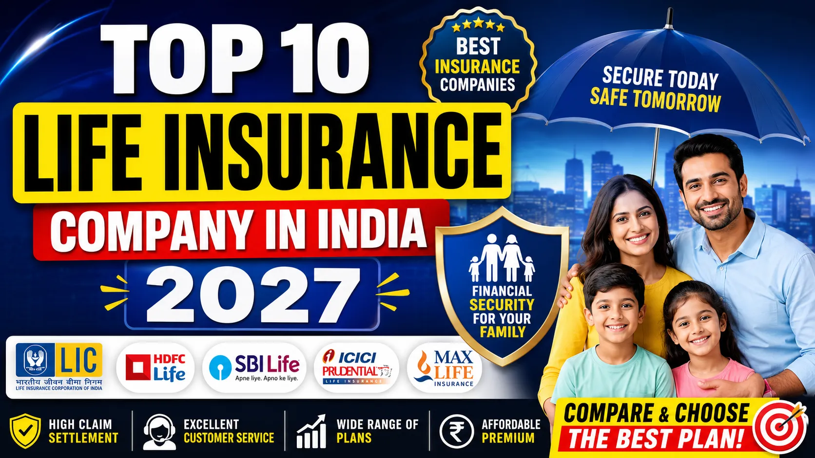 Top 10 Life Insurance Company in India 2027 – Best Life Insurance Plans & Companies