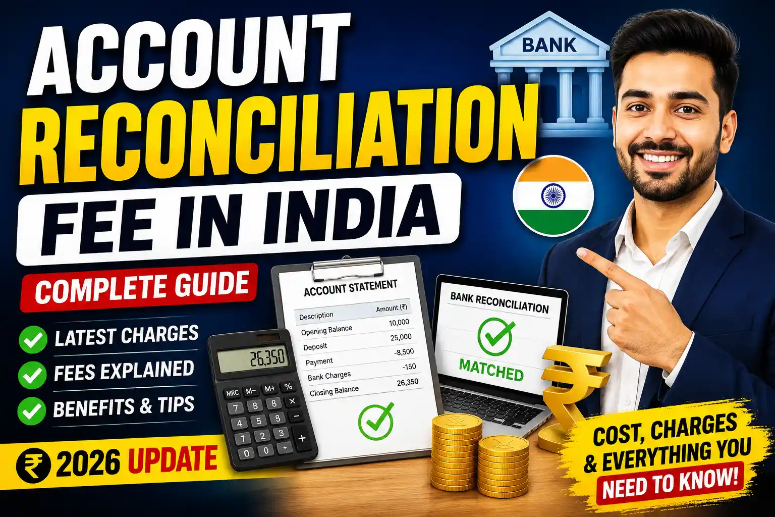 Account reconciliation fee in india